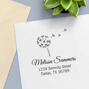 Löwenzahn-Blüten-Fallschirme Adresse Permastempel