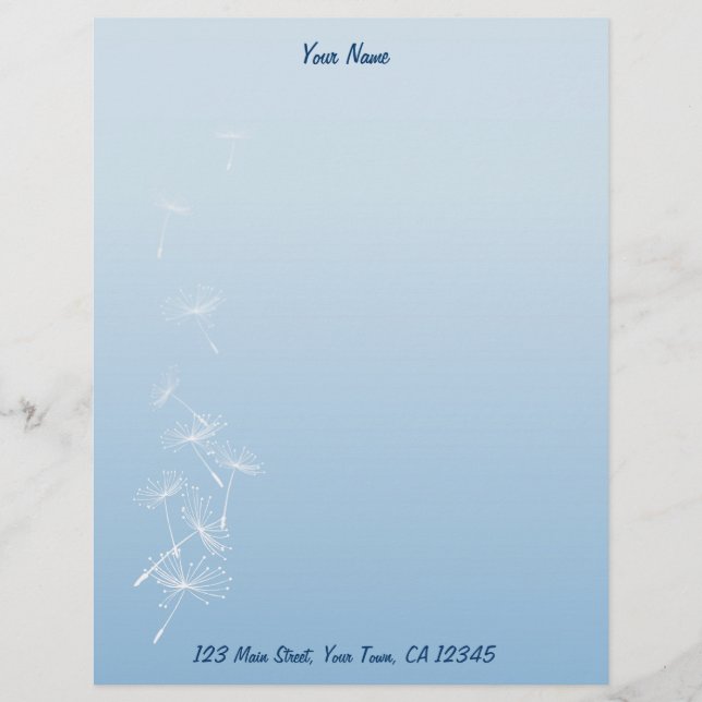 Löwenzahn Briefbogen (Vorderseite)