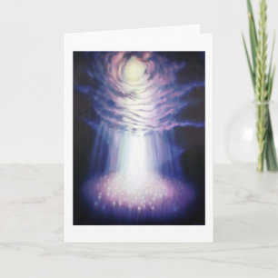 Löwenzahn-Feld-Gruß-Karte mit tiefem Frieden Karte