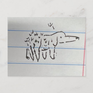 Löwenzahn Hund Postkarte