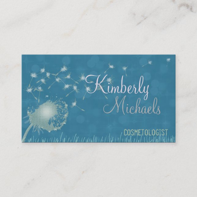 Löwenzahn im Wind Visitenkarte (Vorderseite)