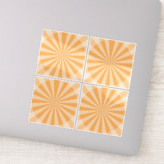 Löwenzahn, orange Spirale, Boho-Abstrakte Kunst Aufkleber