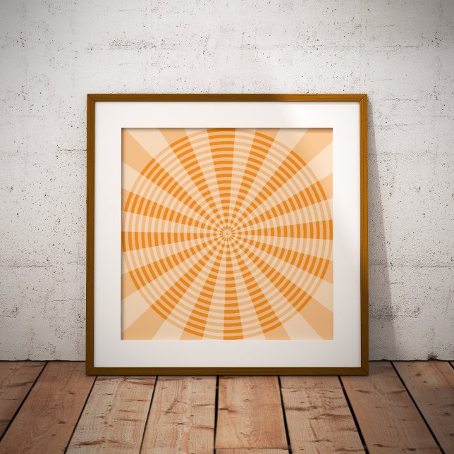 Löwenzahn, Orange Spirale, Boho-Abstrakte Kunst Fotodruck (Von Creator hochgeladen)