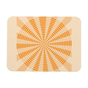 Löwenzahn, Orange Spirale, Boho-Abstraktkunst Magnet