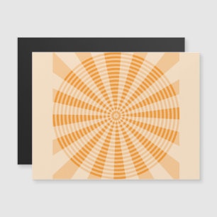 Löwenzahn, Orange Spirale, Boho-Abstraktkunst Magneteinladung