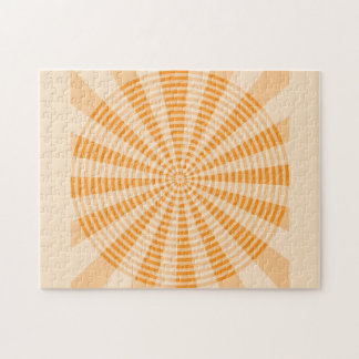Löwenzahn, Oranges Spiral, Boho-Abstrakte Kunst Puzzle