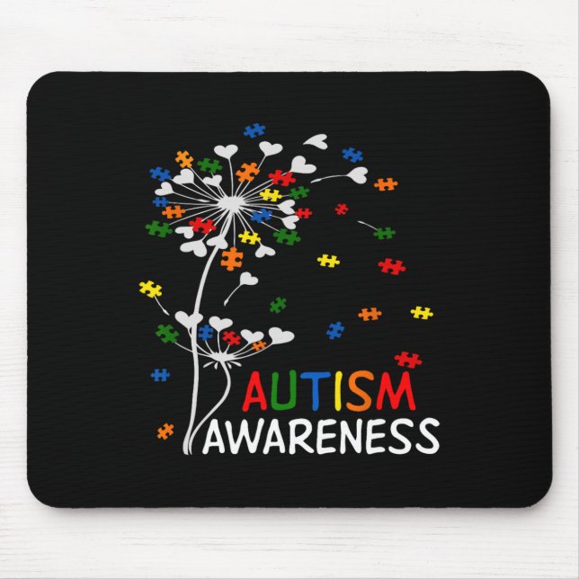 Löwenzahn-Puzzleteil Cooles Autismusrisiko-Geschen Mousepad (Vorne)