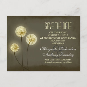 Löwenzahn Save-the-Date stilvolle Postkarten