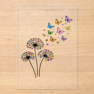 Löwenzahn Schmetterlingsblüte Acryleinladungen
