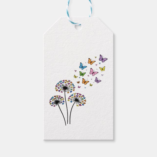 Löwenzahn Schmetterlingsblüte Geschenkanhänger (Vorderseite)