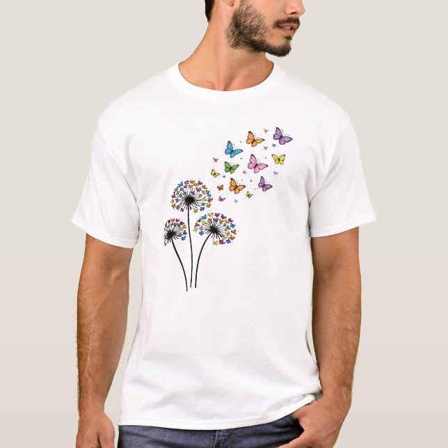 Löwenzahn Schmetterlingsblüte T-Shirt (Vorderseite)