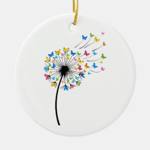 Löwenzahn Schmetterlingsfluss Keramik Ornament