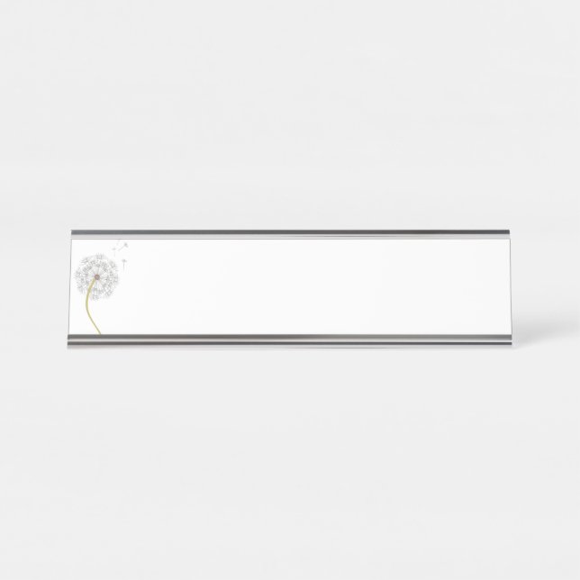 Löwenzahn Schreibtischnamensplakette (Vorderseite )