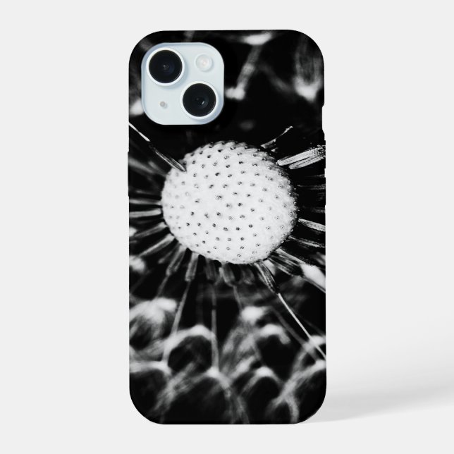 Löwenzahn schwarz iPhone 15 hülle (Rückseite)