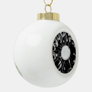 Löwenzahn schwarz keramik Kugel-Ornament