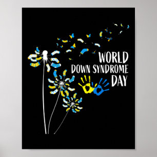 Löwenzahn Socken Welt-Down-Syndrom-Tag Bewusstsein Poster
