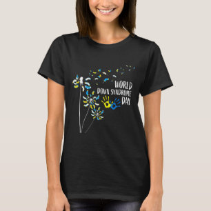 Löwenzahn-Socken Weltweiter Down-Syndrom-Tag Bewus T-Shirt