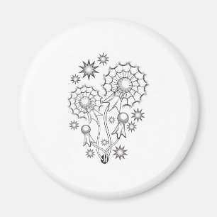 Löwenzahn-Tätowierungsdesign Magnet