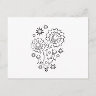 Löwenzahn-Tätowierungsdesign Postkarte