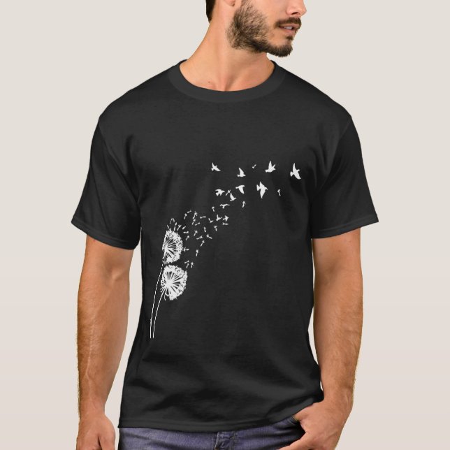 Löwenzahn-Vögel - Löwenzahn-lustige Fliege T-Shirt (Vorderseite)