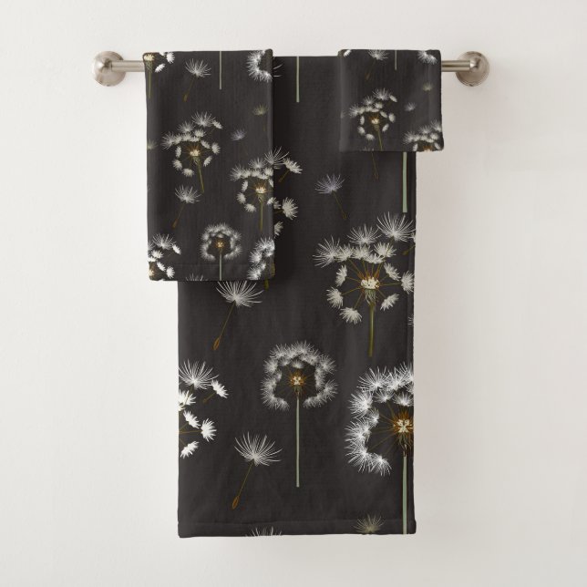 Löwenzahn-Wildblumenmuster Badhandtuch Set (Insitu)