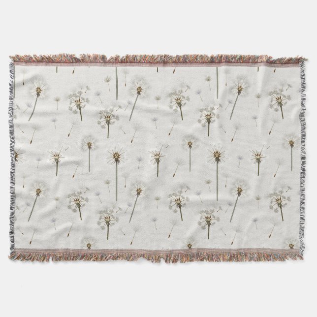 Löwenzahn-Wildblumenmuster Decke (Vorderseite)