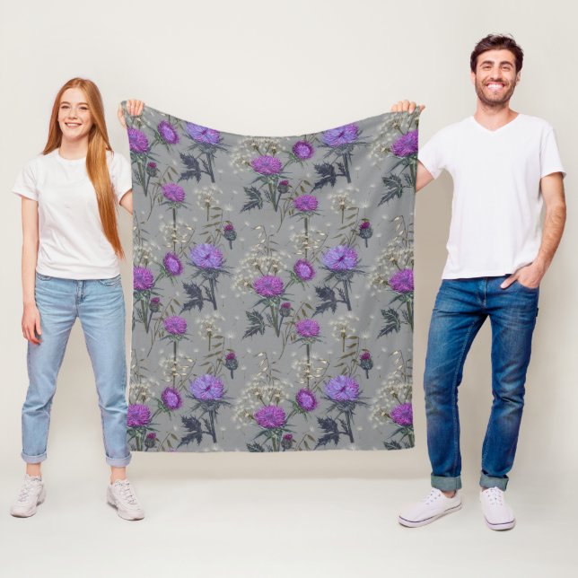 Löwenzahn-Wildblumenmuster Fleecedecke (Beispiel)