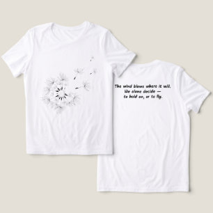 Löwenzahn-Wind-Zitat-Rückendruck-T-Shirt Tri-Blend Shirt