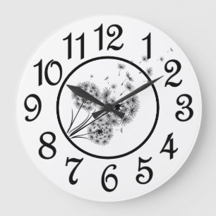 Löwenzahn-Wünsche Große Wanduhr