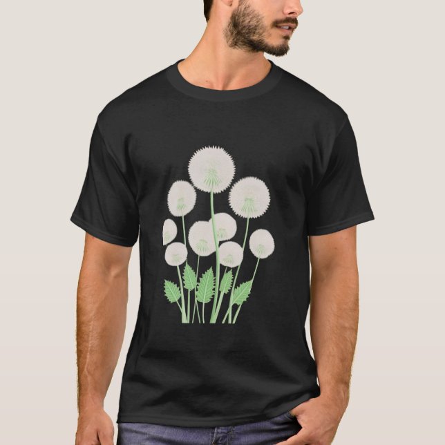 Löwenzahnblumen Unkraut Pflanzen Gärtner Wiese  T-Shirt (Vorderseite)