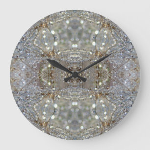 Löwenzahnkristallentwurf Große Wanduhr