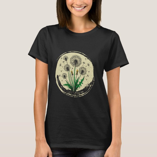 Löwenzahnliebhaber Gärtner LÖWENZAHN Lustiger Löwe T-Shirt (Vorderseite)