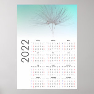 Löwenzahnuhren Kalender 2022 Poster