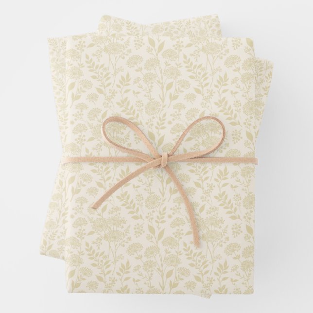 Löwenzahnwiese Goldenes Weizen - Neutral Geschenkpapier Set (Beispiel)