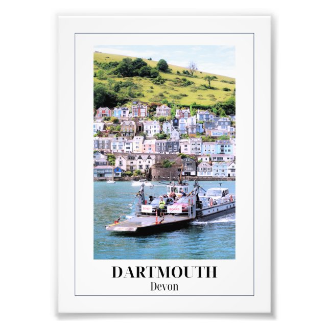 Lower Dartmouth Ferry, Devon Fotodruck (Vorne)