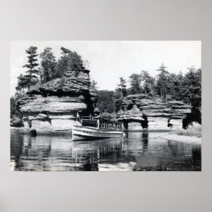 Lower Dells Wisconsin Rocky Island Poster
