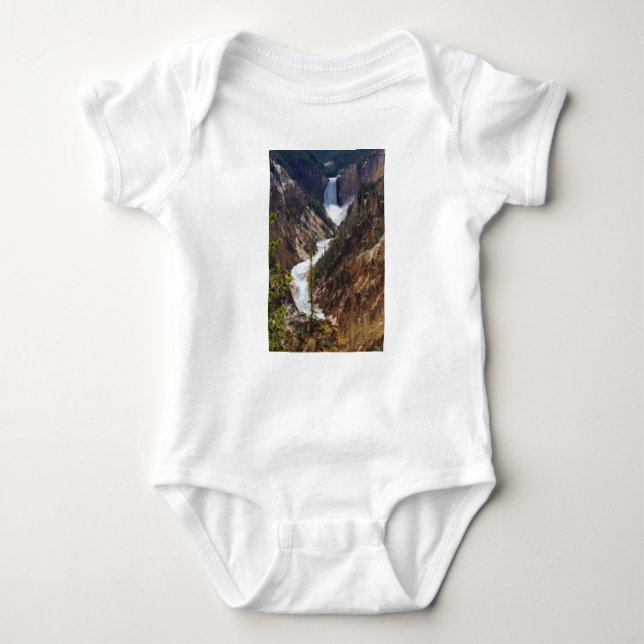 Lower Falls Yellowstone Baby Strampler (Vorderseite)
