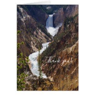 Lower Falls Yellowstone Dankeschön Card