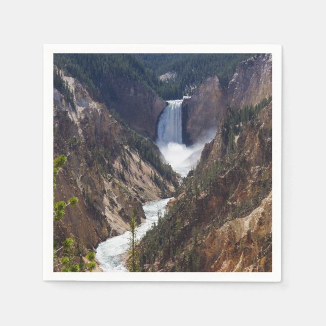 Lower Falls Yellowstone Serviette (Vorderseite)