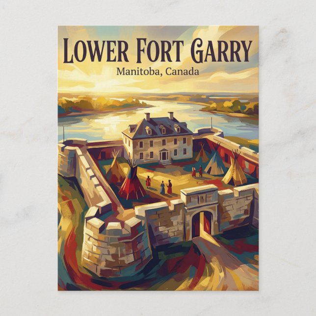 Lower Fort Garry Kanada Postkarte (Vorderseite)