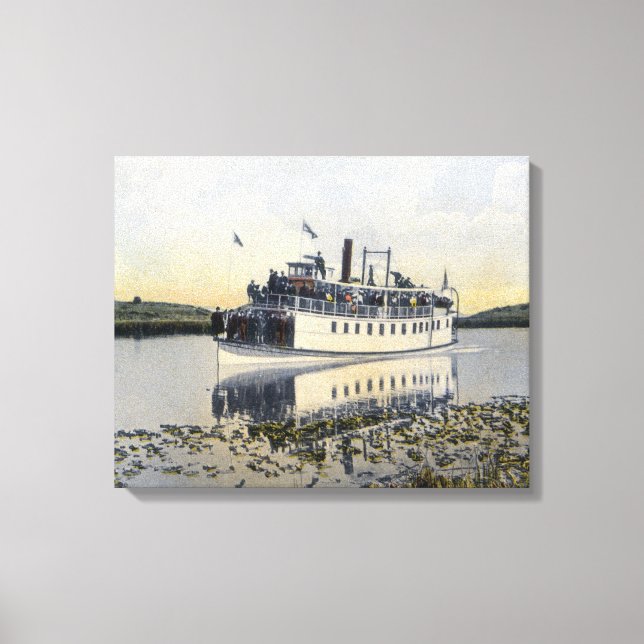 Lower Lake View of Steamer Klamath Leinwanddruck (Vorderseite)
