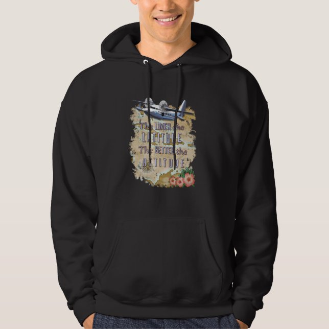 Lower Latitude Better Attitude Beach Bum Islands Hoodie (Vorderseite)