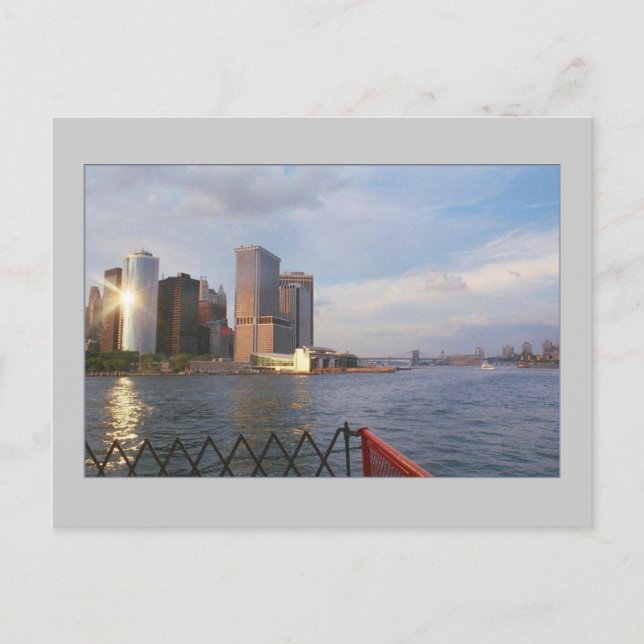 'Lower Manhattan at Sunset' Postcard Postkarte (Vorderseite)