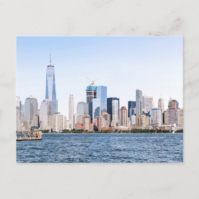 Lower Manhattan Color Sketch Postcard Postkarte (Vorderseite)