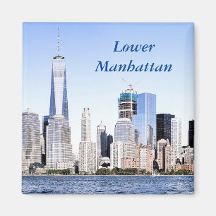 Lower Manhattan-Farbskizze-Magnet Magnet