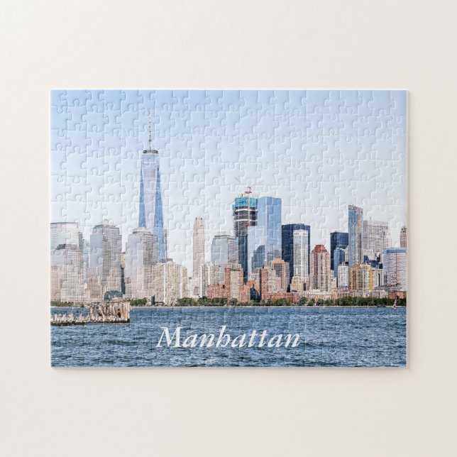Lower Manhattan-Farbskizze-Puzzlespiel Puzzle (Horizontal)