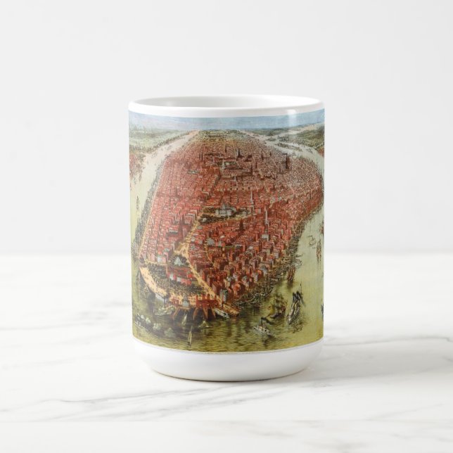 Lower Manhattan-Kunst Kaffeetasse (Mittel)