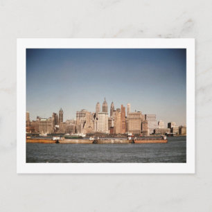 Lower Manhattan, New York City, 1950er Jahre Vinta Postkarte