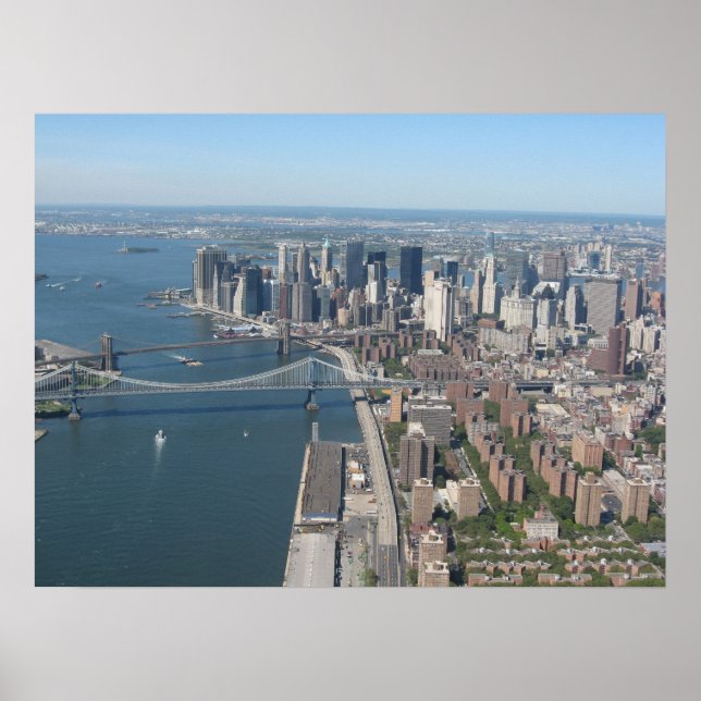 Lower Manhattan vom East River Poster (Vorne)