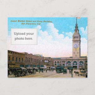 Lower Market Street und Ferry Building Postkarte